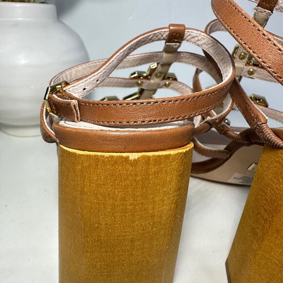 Louise et Cie Lo-Leeba Leather Strappy Heel Toasted Almond Sandal Size 8.5M NWOB - Picture 6 of 10